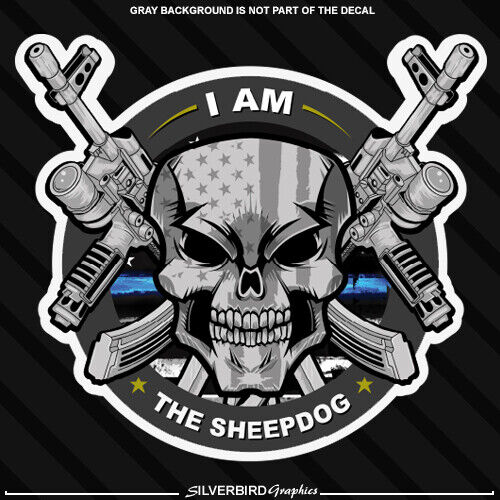 Thin blue line hard hat sticker police blue lives officer America vinyl sheepdog