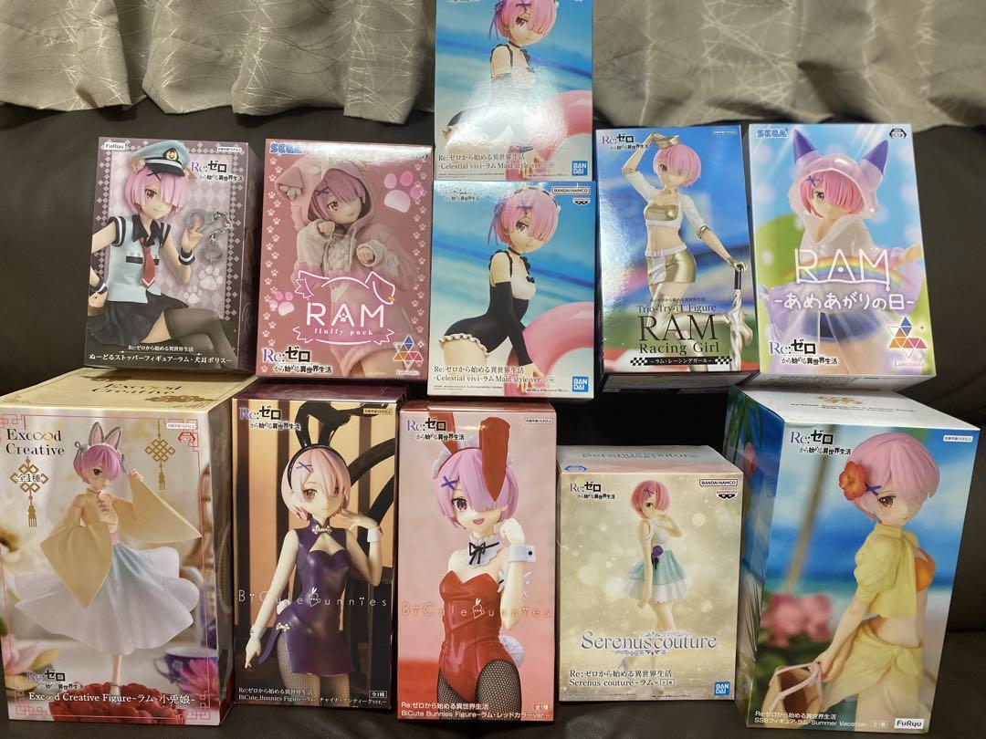 Re:ZERO Starting Life in Another World Figure Anime Goods lot of 11 Set sale ram