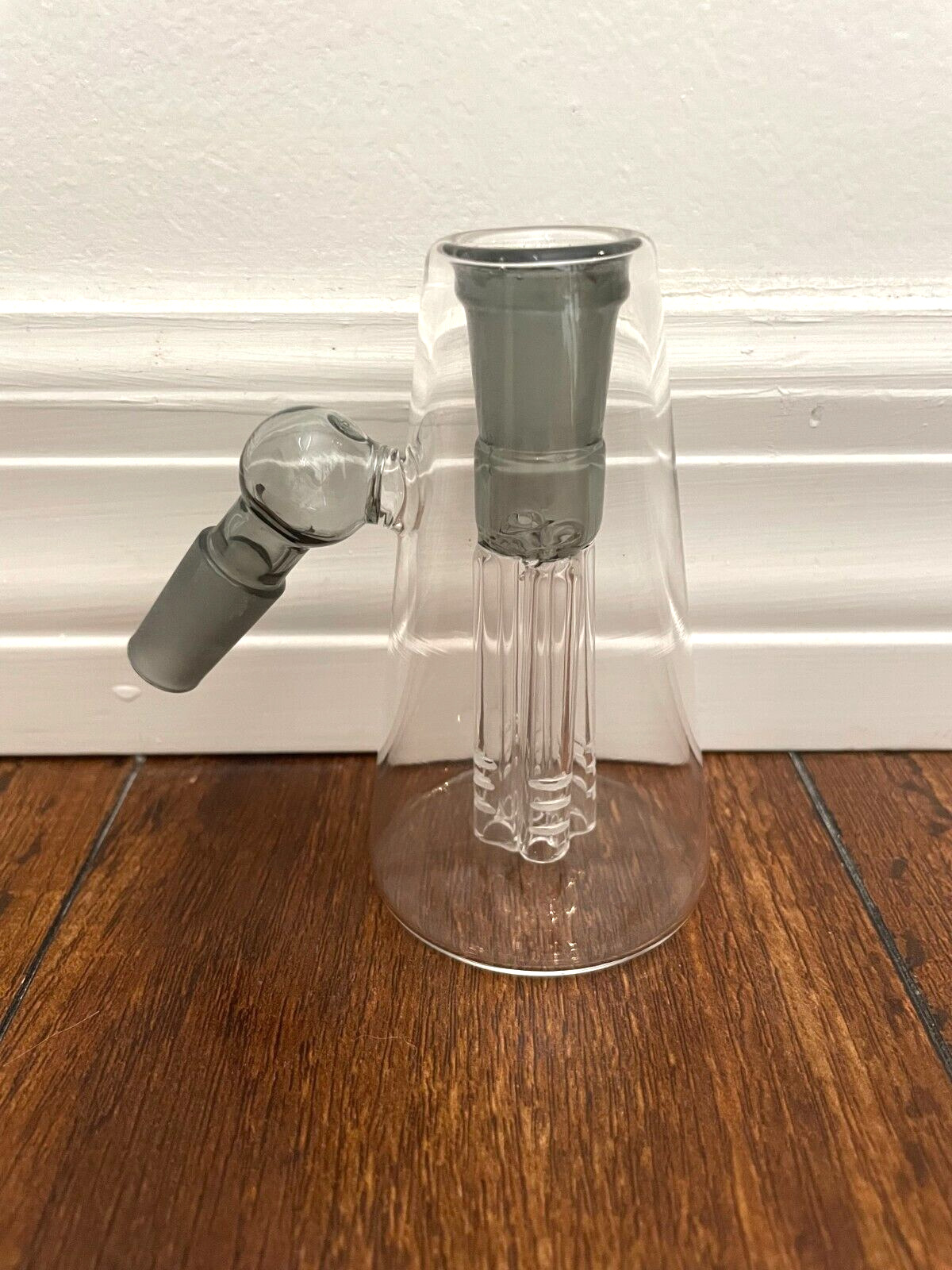 3.75” Premium Glass Water Pipe Ash Catcher 4arm Perc 14mm Black