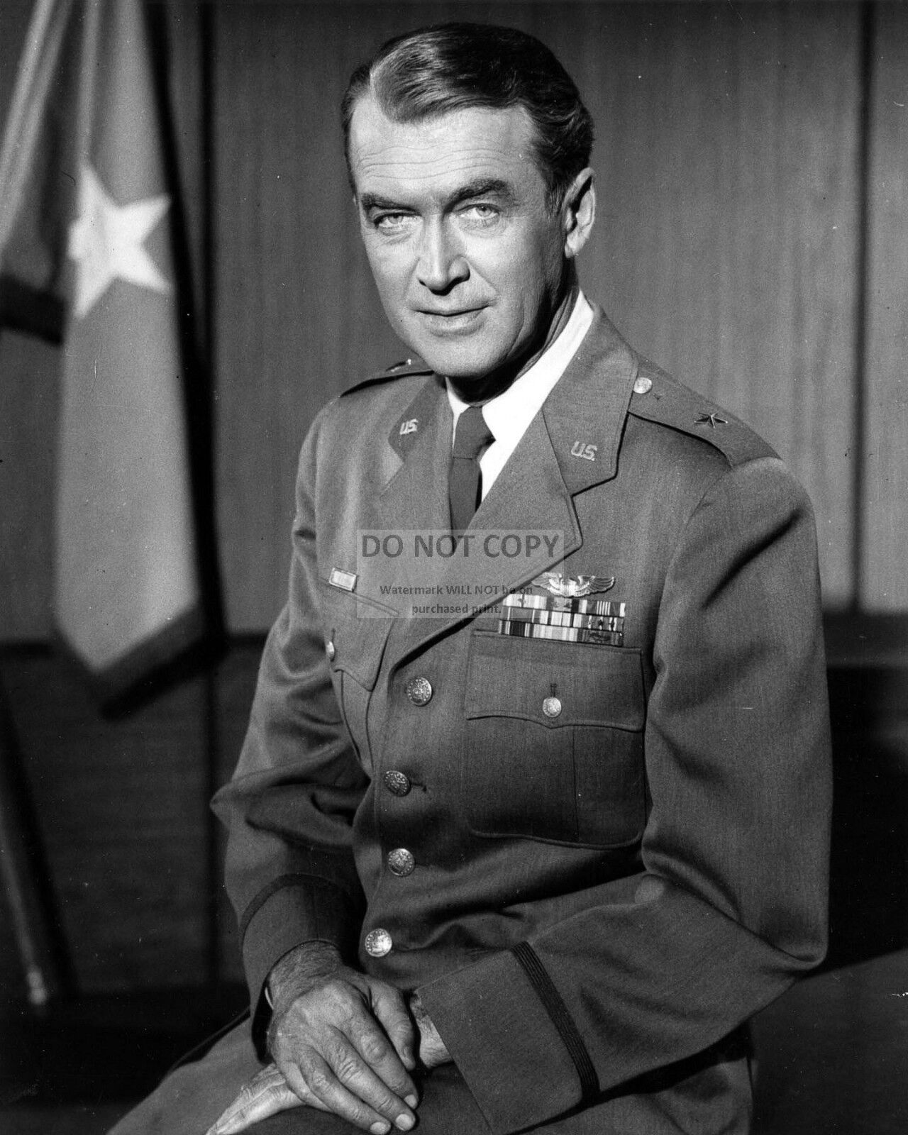 JAMES M. STEWART, BRIGADIER GENERAL USAF RESERVE - 8X10 PHOTO (BB-453)