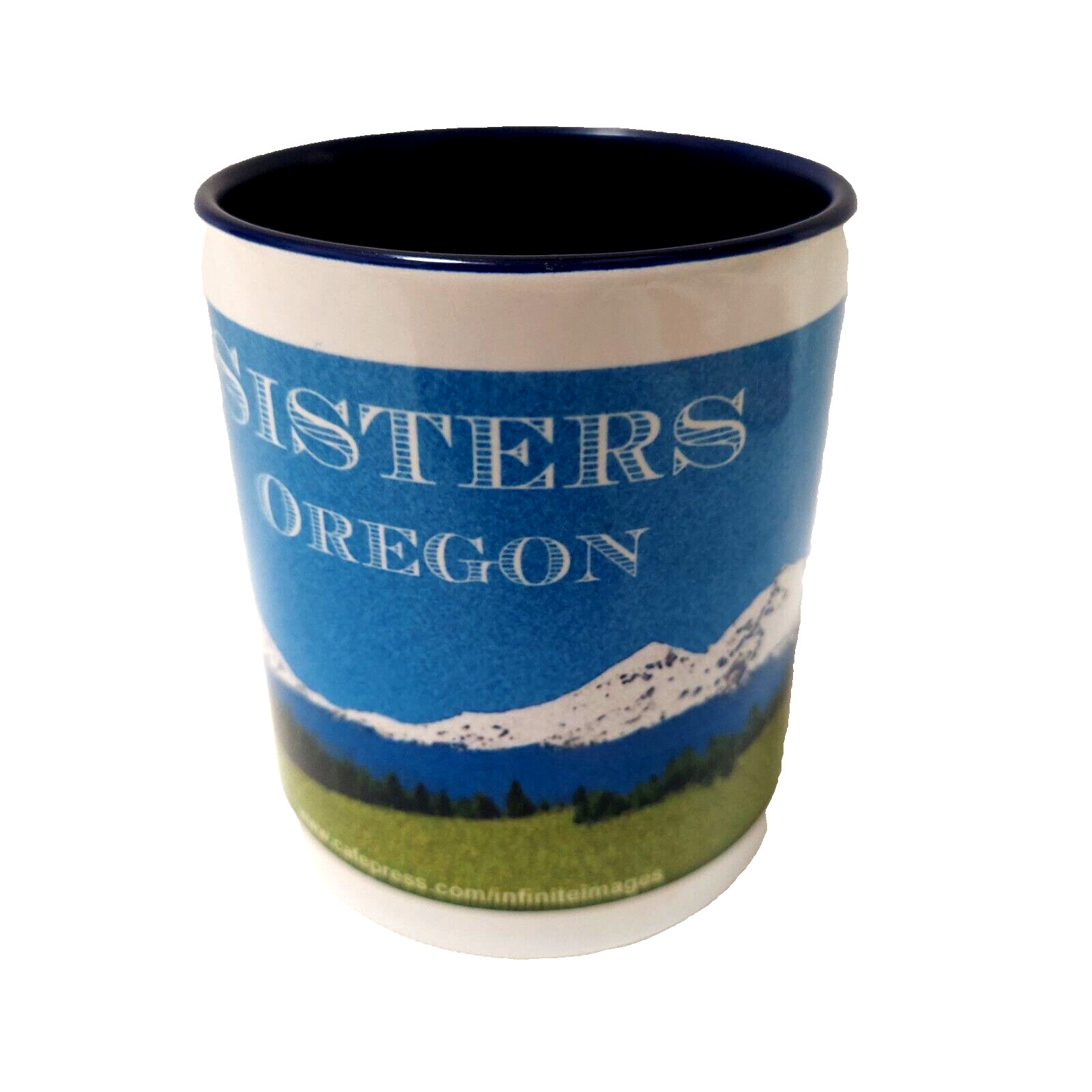 Sisters Oregon Souvenir Coffee Mug Cup Mountains Cafe Press 2002