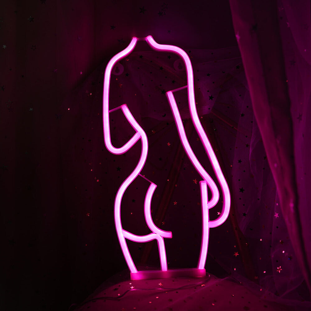 Led Sexy Neon Sign Human Body Woman's Visual Art Club Pub Wall Home Decor Lamp