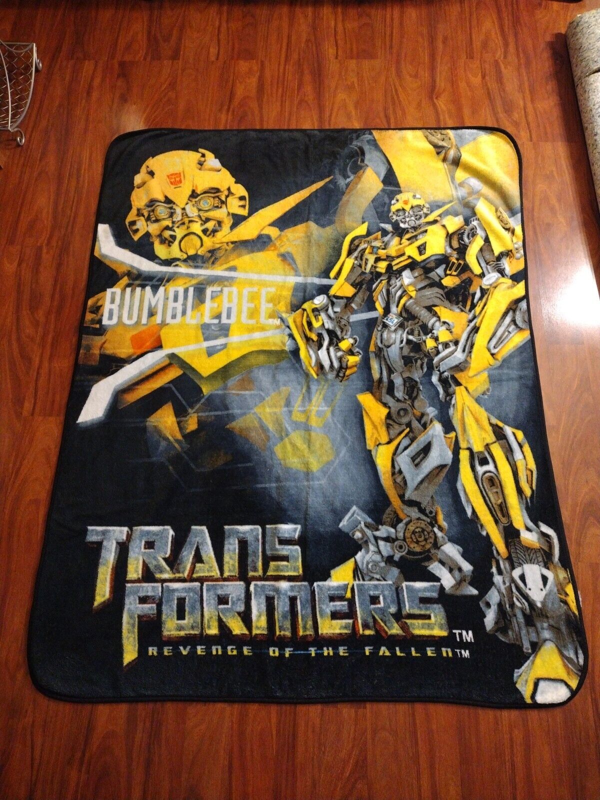 Transformers Blanket Revenge of the Fallen Bumblebee Throw Fleece 50” x 59” Kids