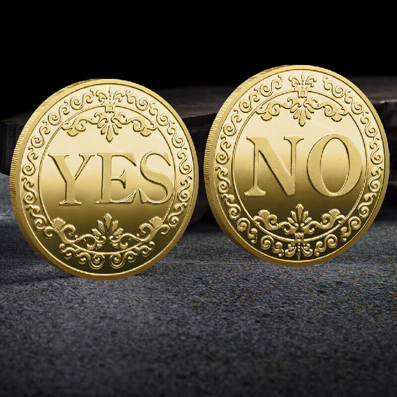10PCS  YES/NO Decision Coin Embossed Commemorative Coin Emblem