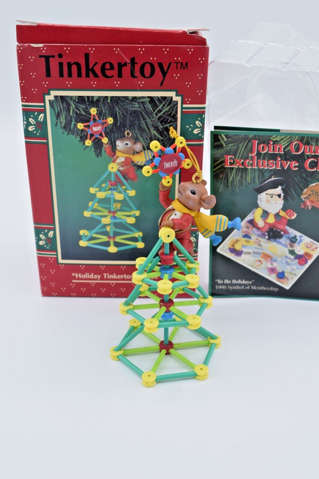 1996 Enesco Holiday Tinkertoy Tree Ornament 166995 in Box Vintage Christmas T7