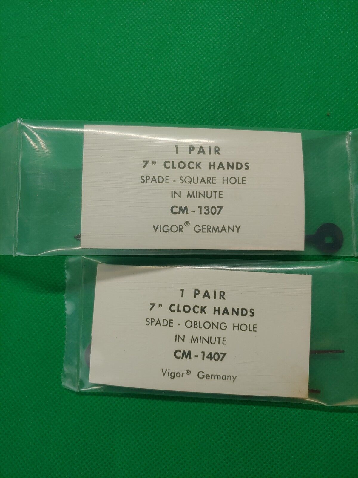 2 X Vigor Germany 1 pair clock hands spade 7