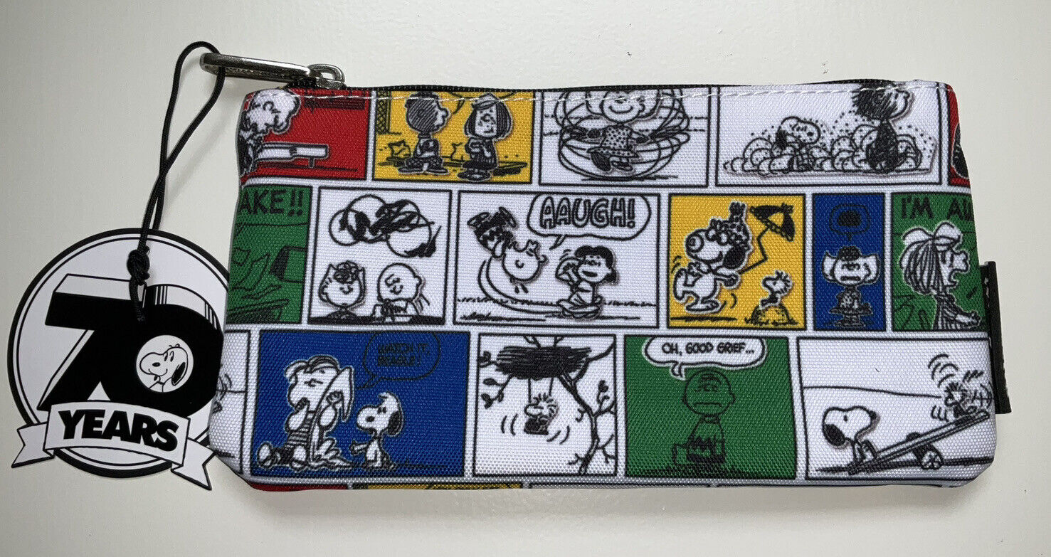 Loungefly Peanuts Zip Pouch Cosmetic/Coin Bag/Case Snoopy, Charlie Brown New