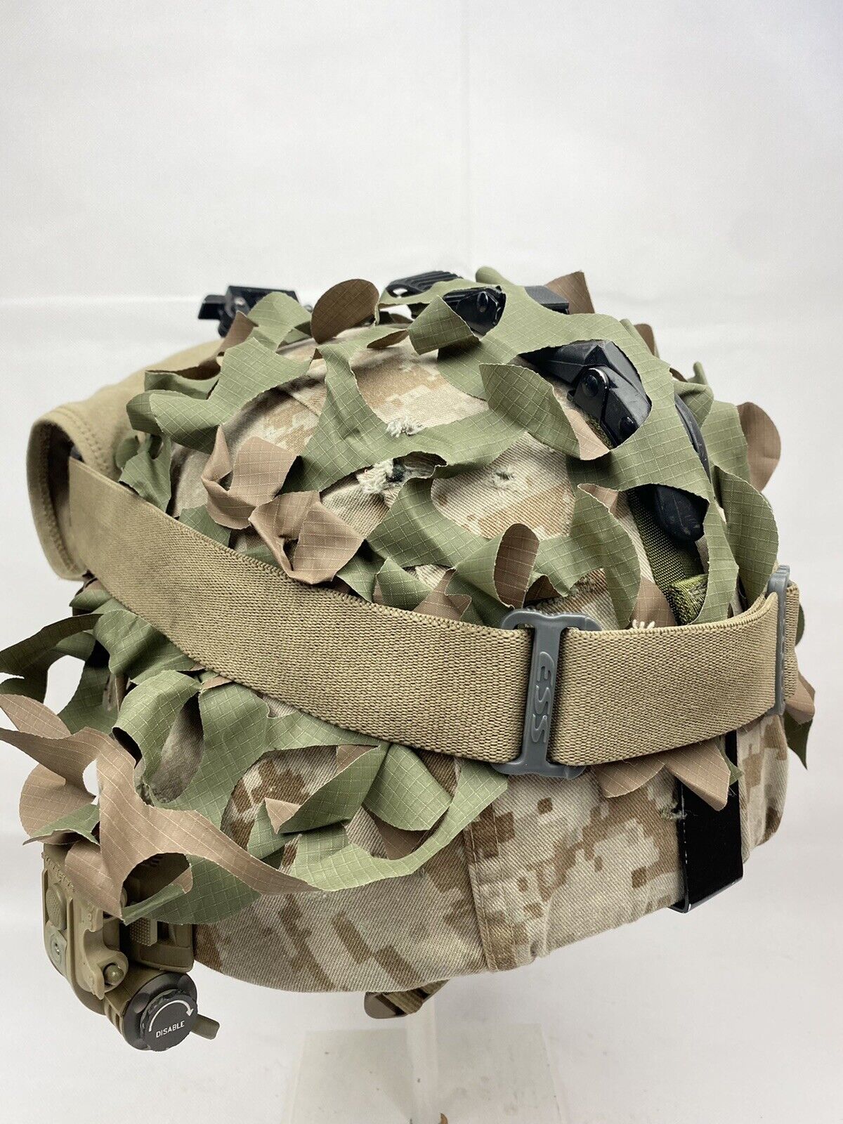 OD/Brown Reversible Camo Net Helmet Cover Sniper Ghillie Netting Scrim USMC Army