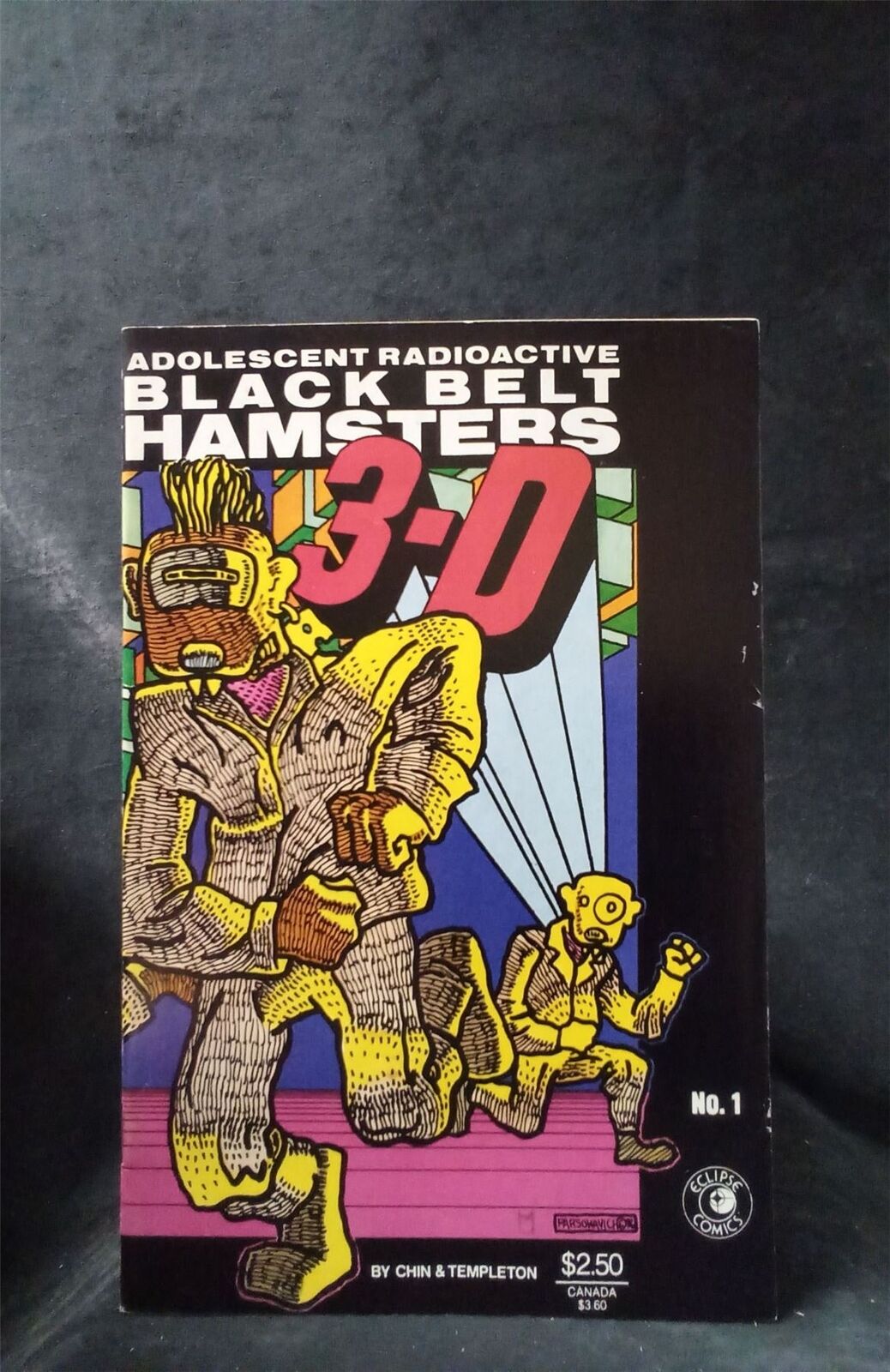 Adolescent Radioactive Black Belt Hamsters 3-D #1 1986 eclipse Comic Book 