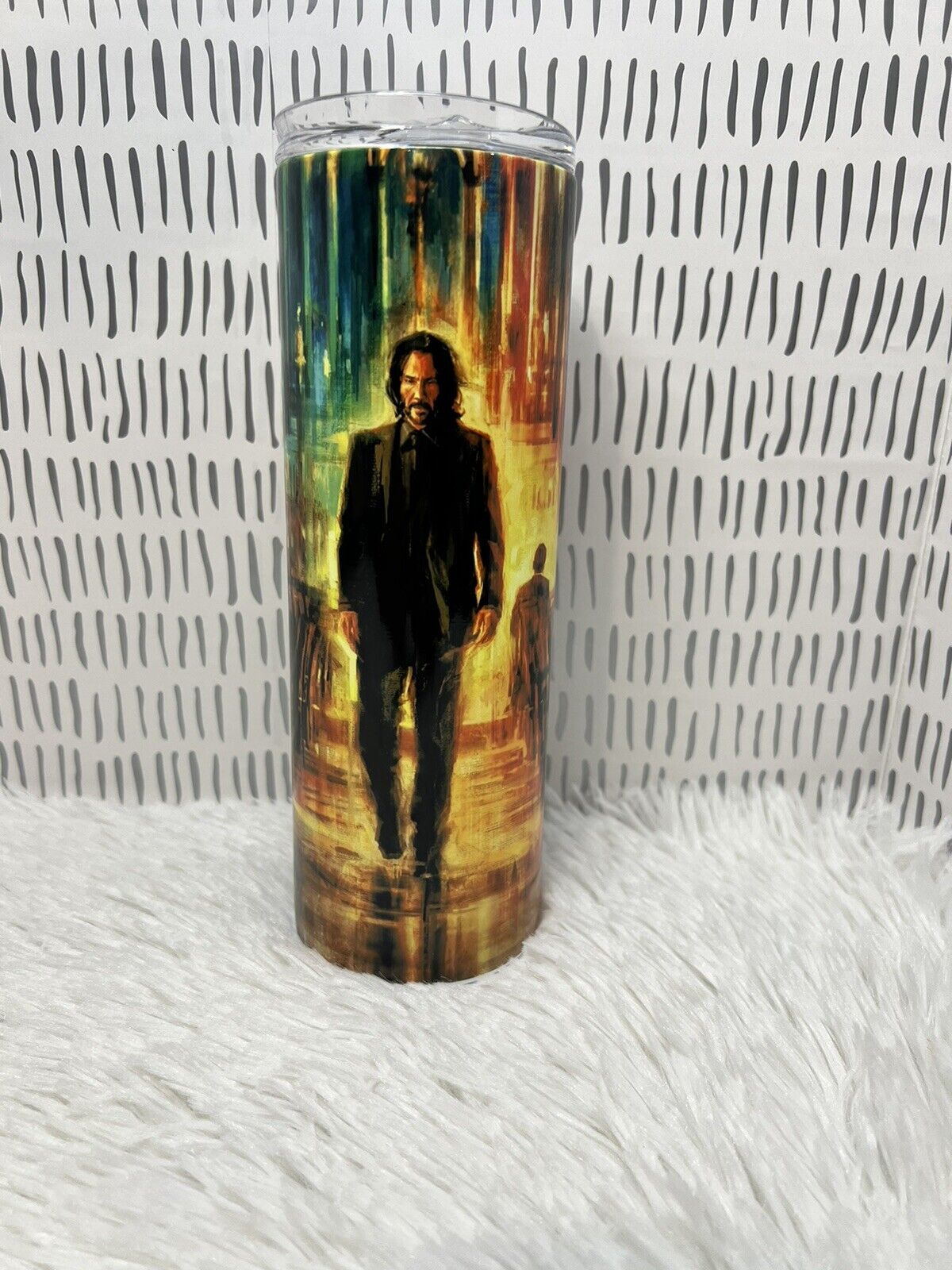 1pc New Stainless Steel 20oz John Wick Tumbler Skinny Cup