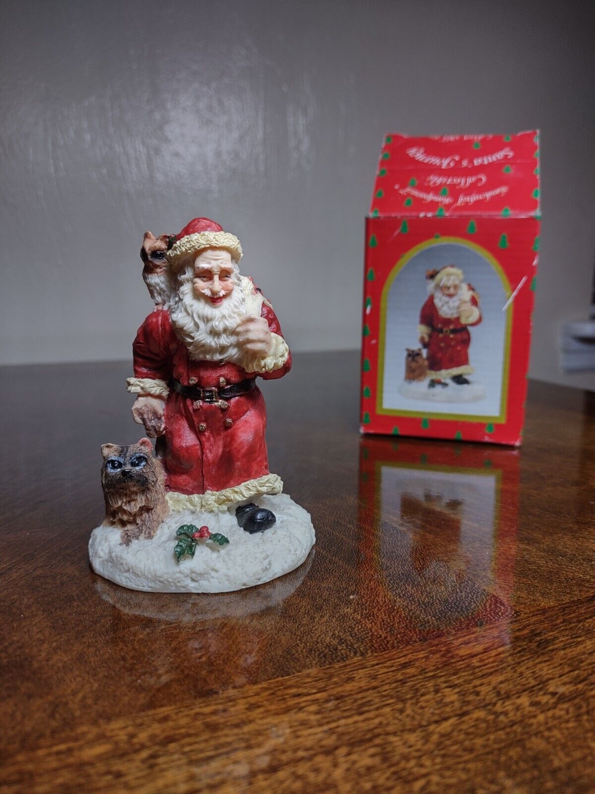 Brinn’s Santa Claus Figurine Dolls From the North Handpainted 1992 Christmas