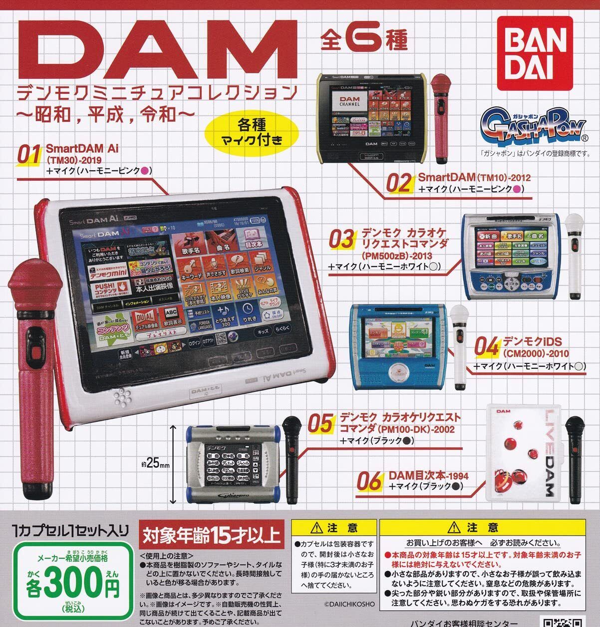 BANDAI DAM Denmoku Miniature Collection Full Comp Gacha Gacha Capsule Toy Japan