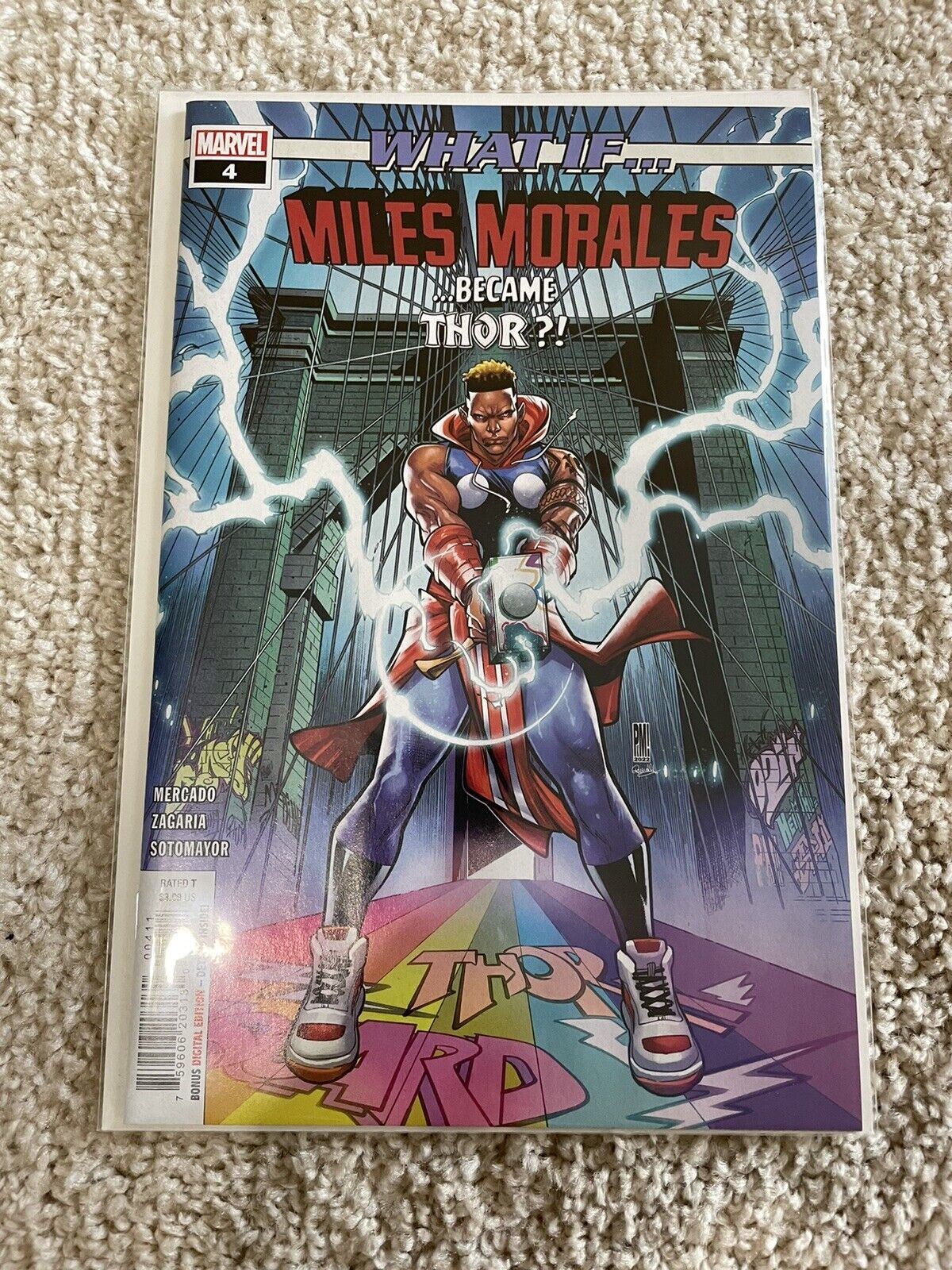 WHAT IF MILES MORALES BECAME THOR 4 NM 1ST PRINT MARVEL COMICS 2022 NEW SEALED