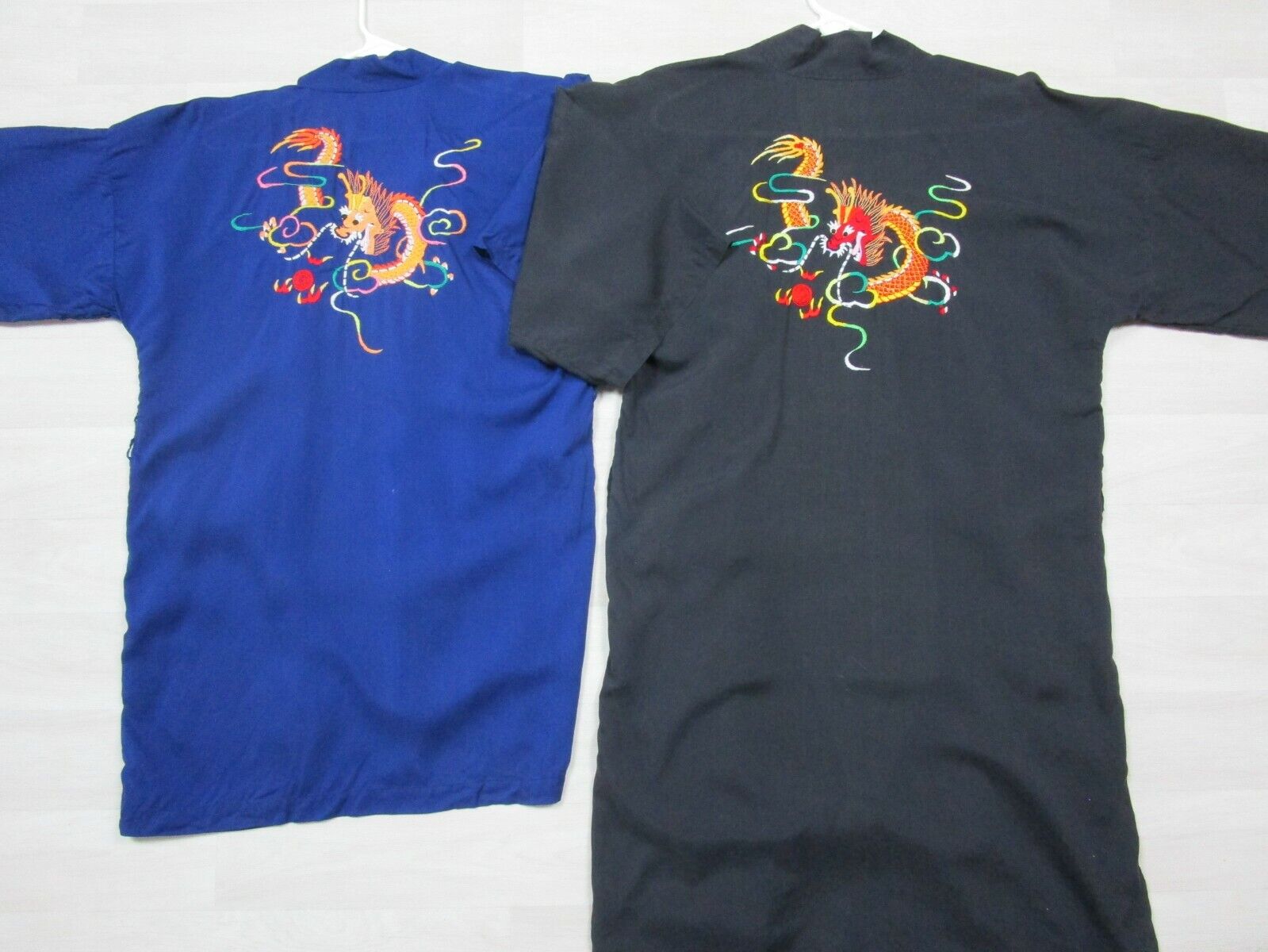 Vintage 70\'s Hand Embroidered DRAGON Kimono Lot of 2 - HEALTHY China - One Size 