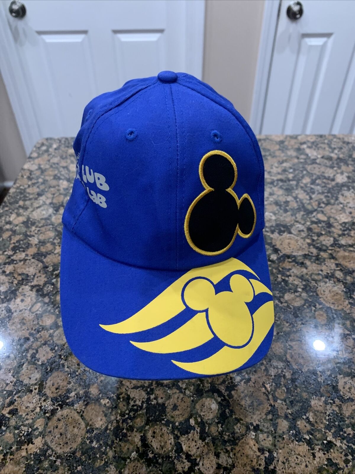 Disney Cruise Line Hat Cap Oceaneer Club Lab Blue and Yellow Adjustable