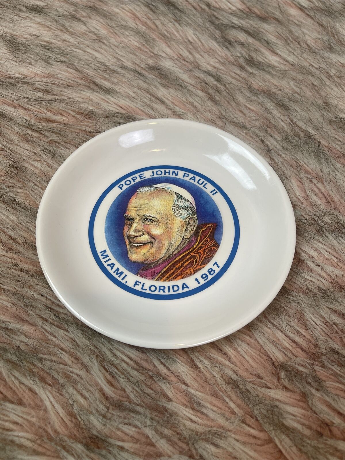 Vintage Pope John Paul II Collector’s Plate Miami, Florida 1987- Limited Edition