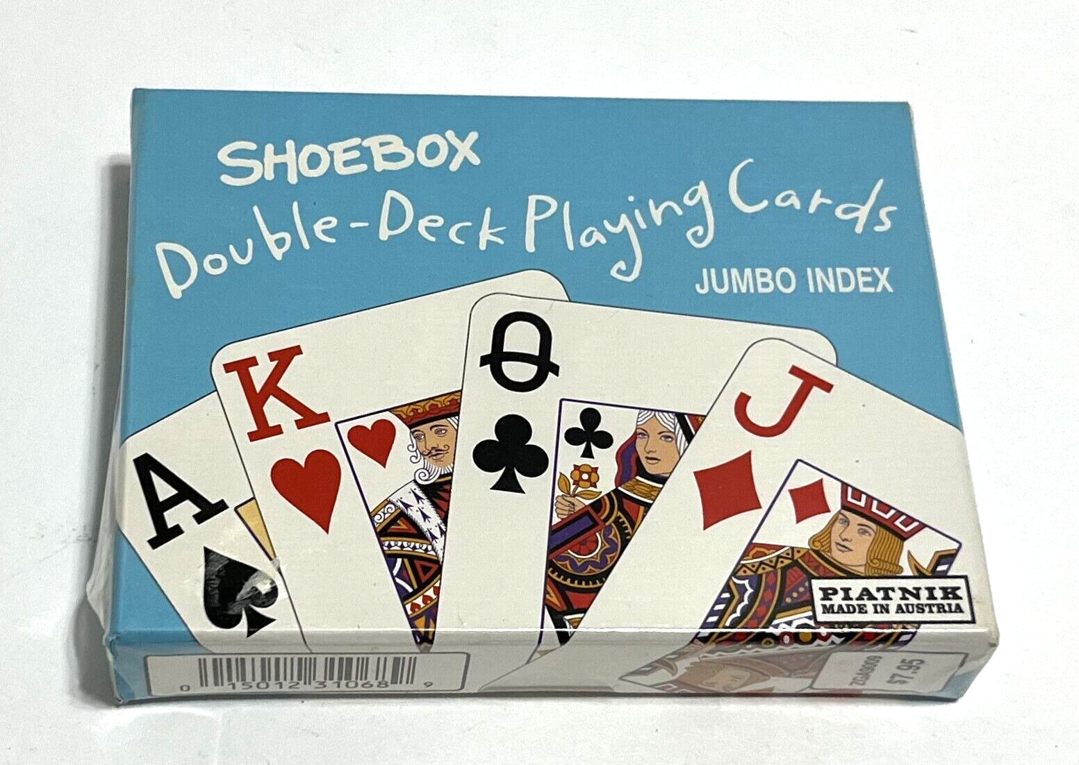 HALLMARK Shoebox Double-Deck Playing Cards Jumbo Index Piatnik Austria NEW