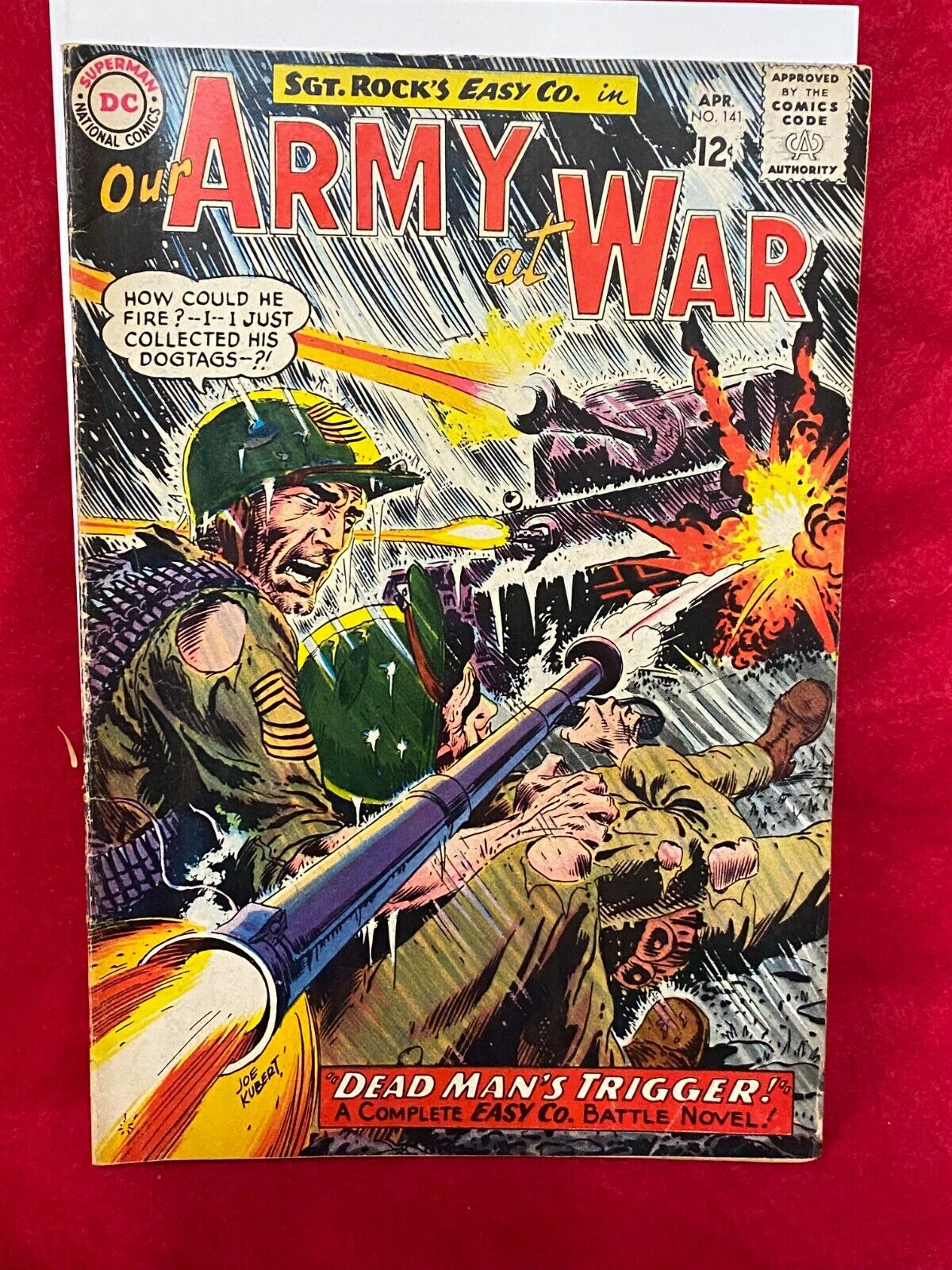 OUR ARMY AT WAR 141 F / F- SGT ROCK AWESOME KUBERT ART GREAT BOOK MAKE AN OFFER