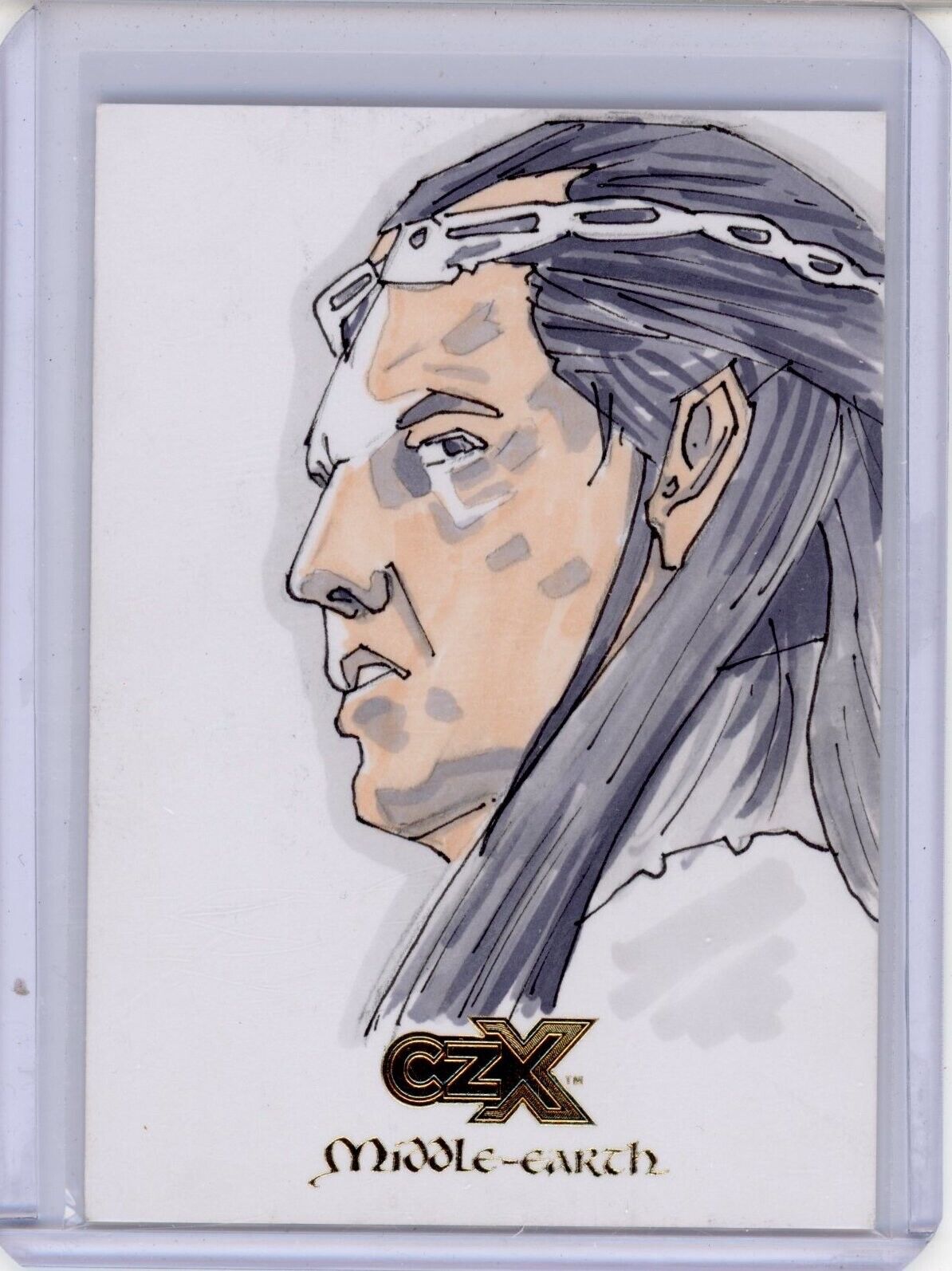 2022 Cryptozoic CZX Middle Earth Art Sketch ELROND by Debjit Kar 1/1
