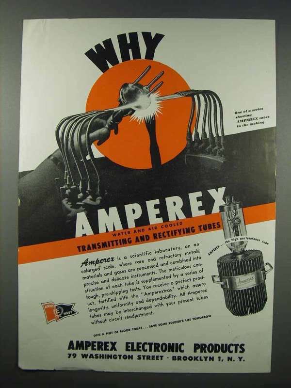 1943 Amperex Electronic Tubes Ad - Why
