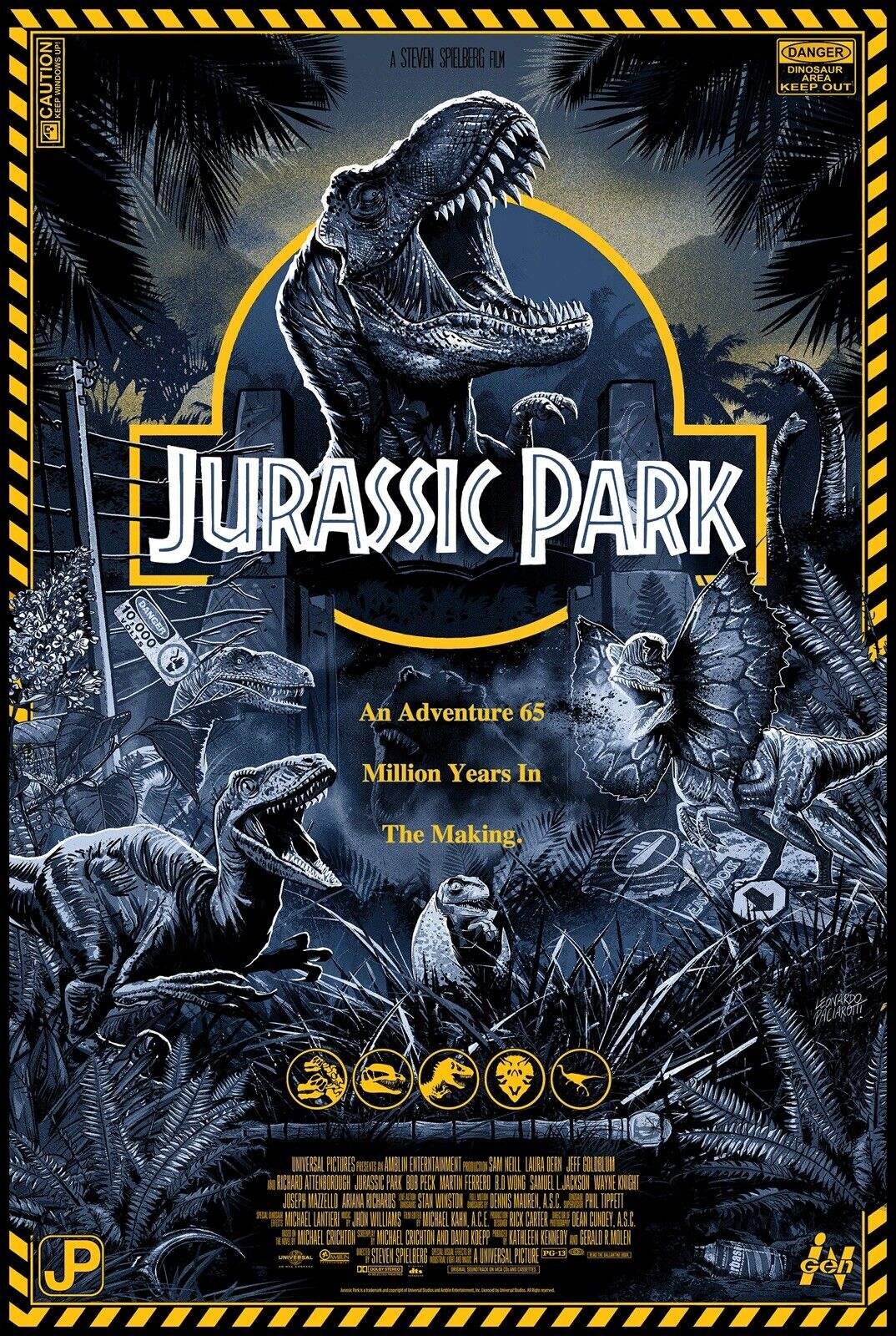 Jurassic Park by Leonardo Paciarotti - Variant - Poster from Bottleneck Gallery
