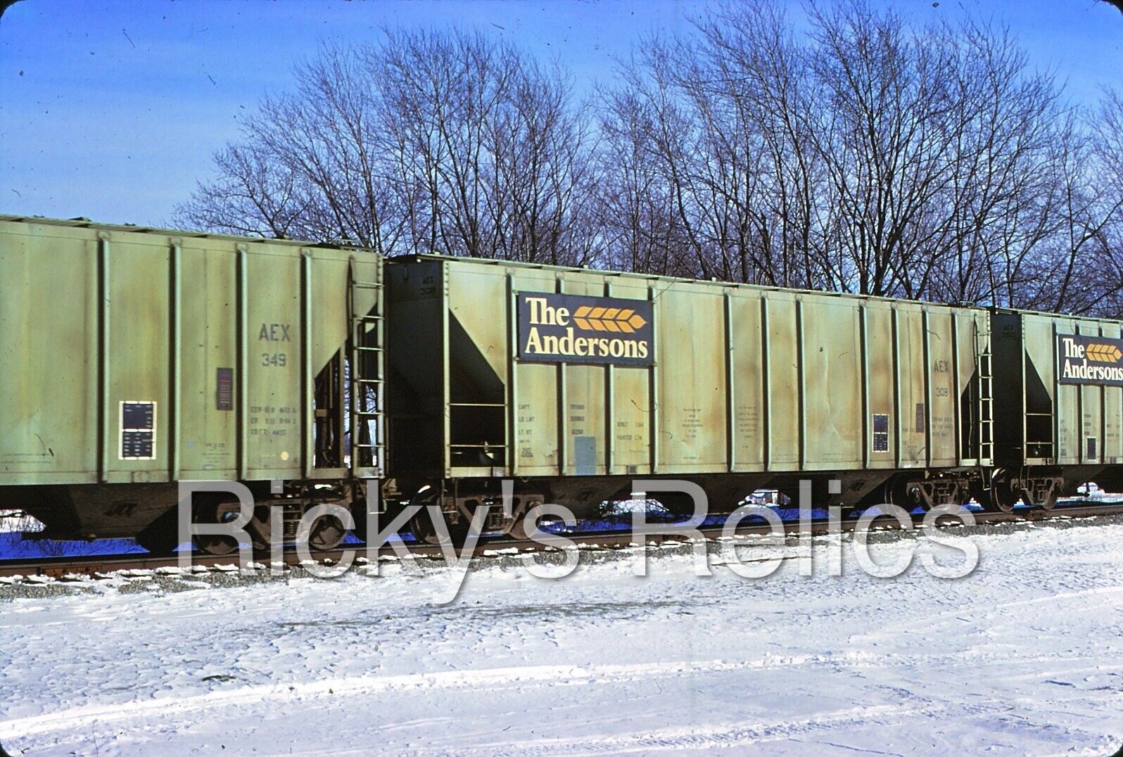 Original Slide AEX 308 Covered Hopper The Andersons 1980 Action