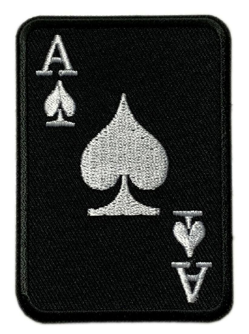 Ace of Spades Death Card Patch [Iron on Sew on -3.0 X 3.0 inch -SA12]
