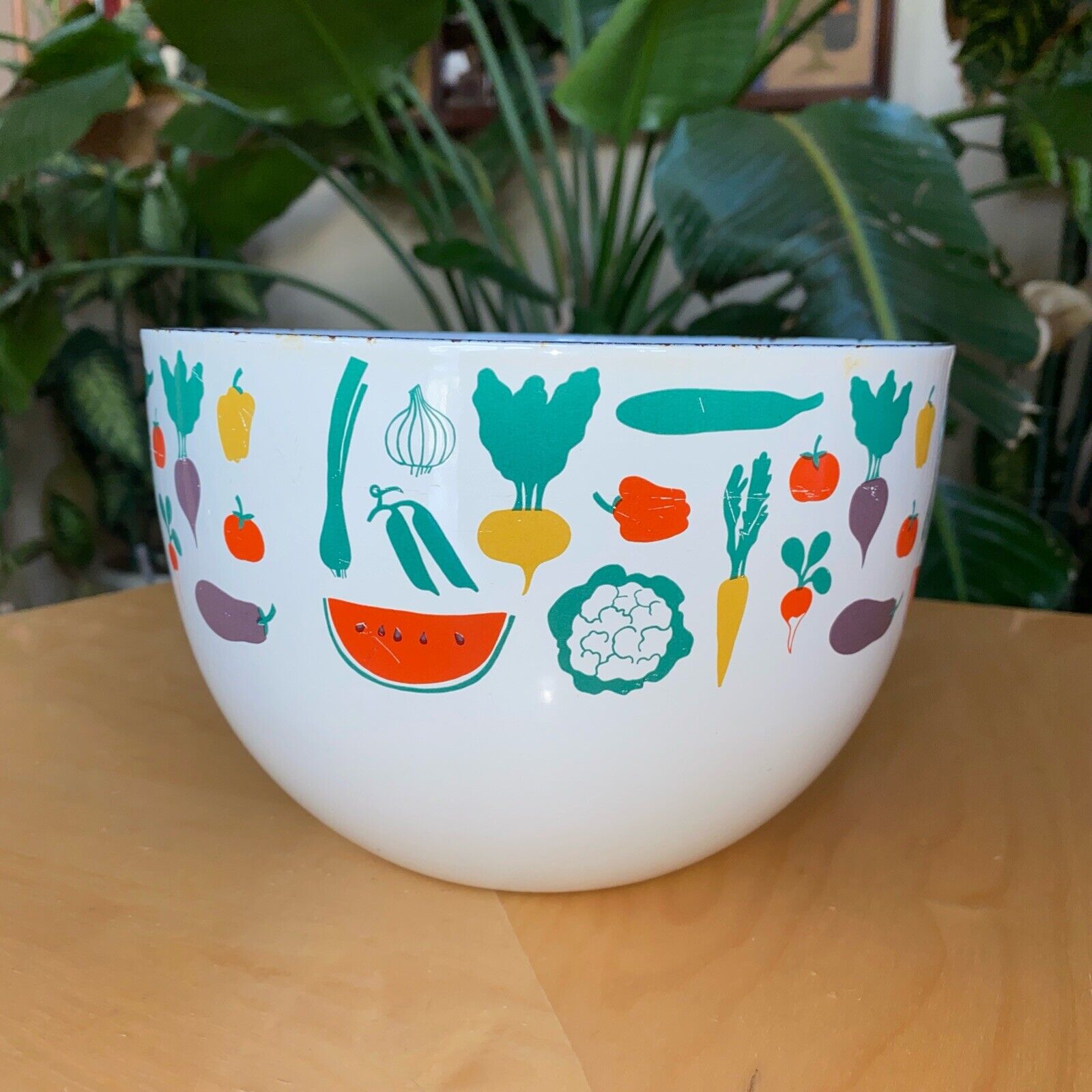 Vintage Kaj Franck Finel Arabia Enamelware Vegetable Fruit Bowl Finland Enamel