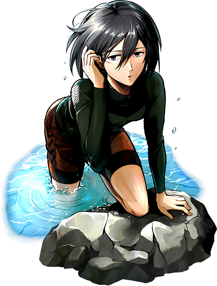 Mikasa Swimming Attack on Titan Weatherproof Anime Sticker 6\