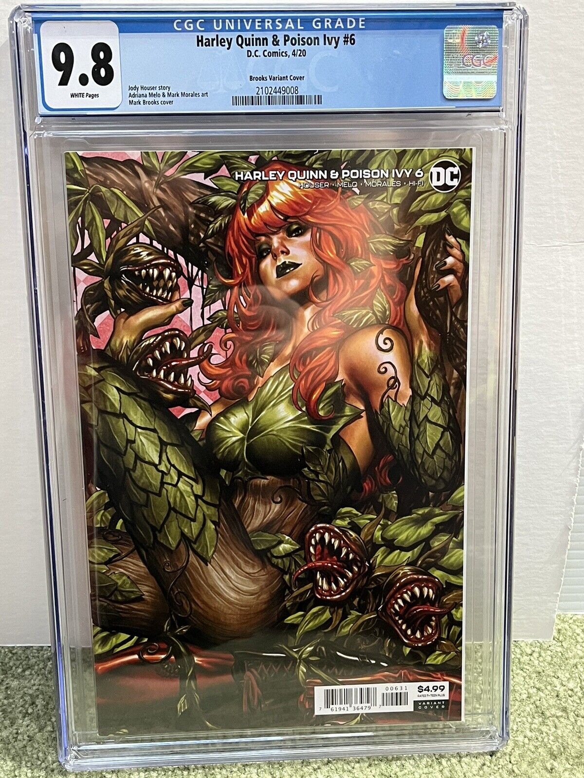 CGC 9.8 Harley Quinn & Poison Ivy # 6 Dc Comics Brooks Variant Cover Morales ART