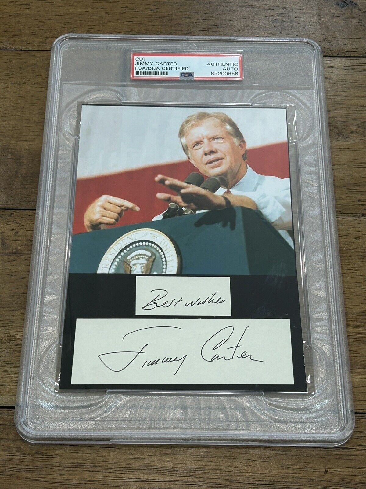 President Jimmy Carter signed full name autograph - PSA DNA certified w/ photo 2