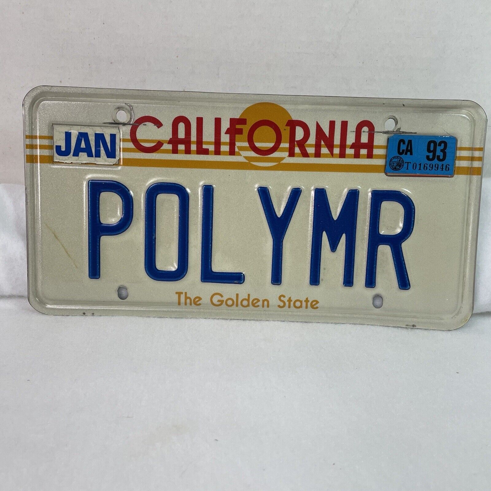 Vintage 1994 California License Plate POLYMR