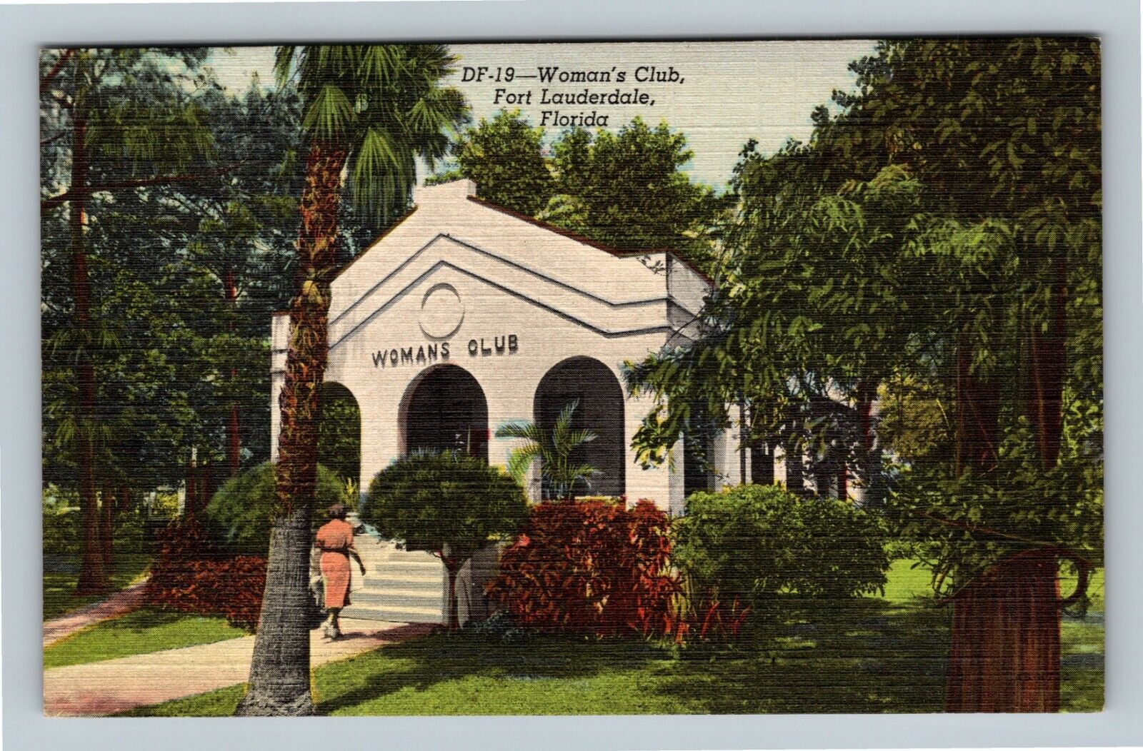 Fort Lauderdale FL, Historic 1917 Women's Club Building VintageFlorida Postcard