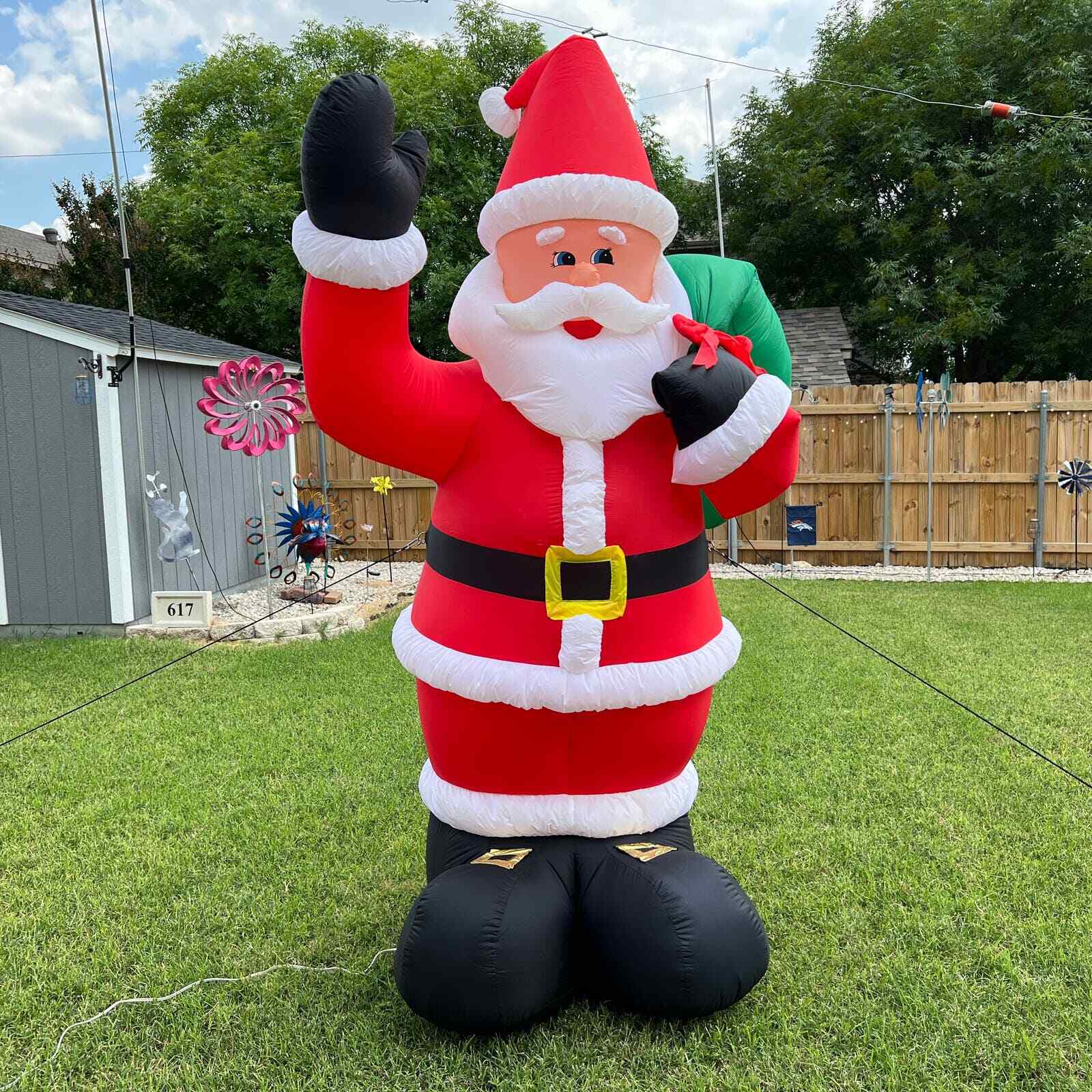 Gemmy Air Blown 8' Tall Big Santa Claus Light Up Inflatable Christmas Yard Decor