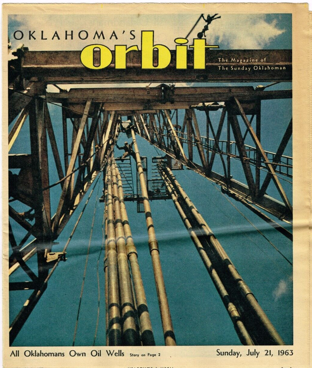 Magazine Oklahoma Sunday Oklahoman Oil Wells Native American Artist 1963 Vintage