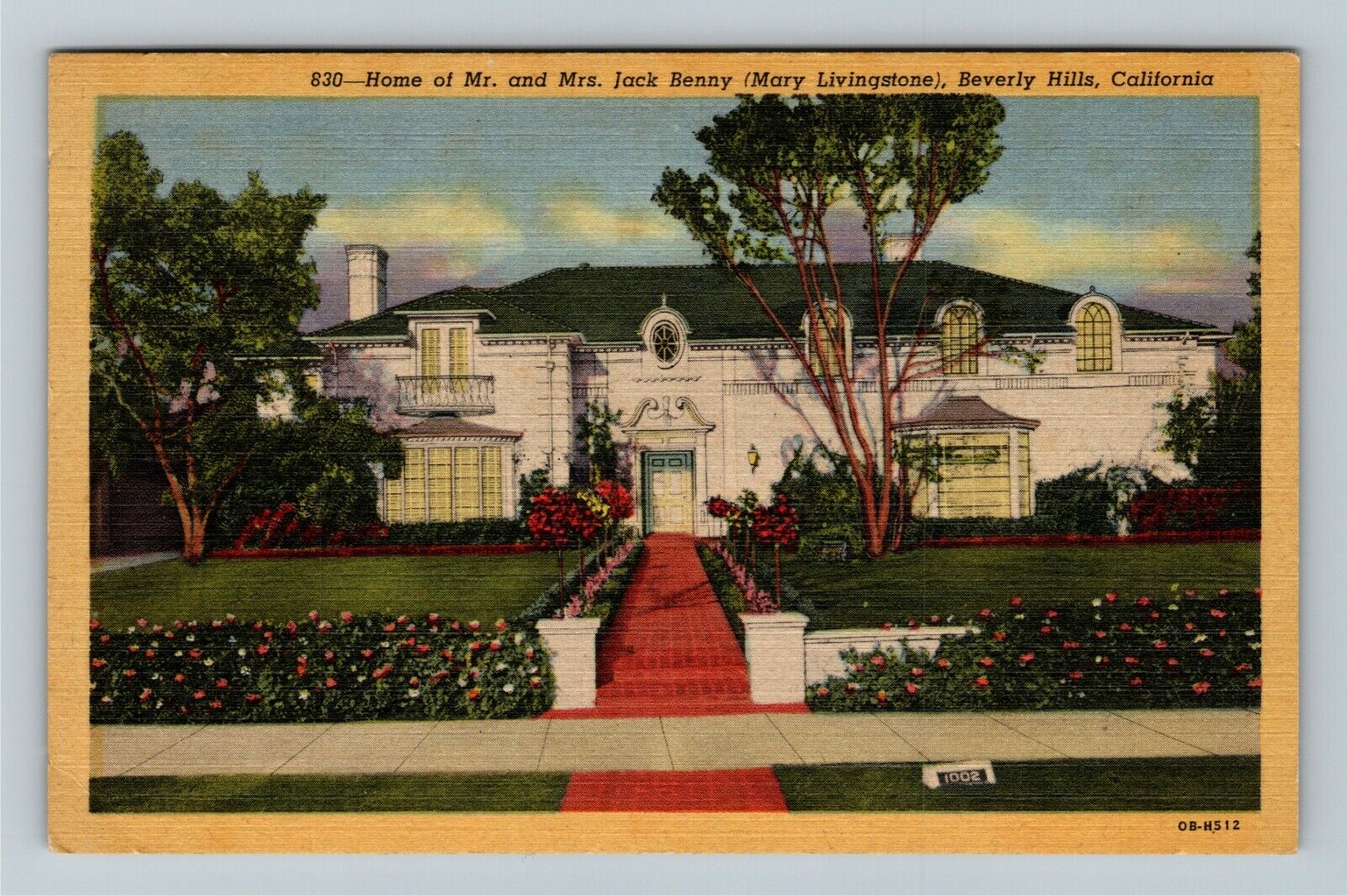 Beverly Hills CA-California, Jack Benny Residence  Vintage Postcard