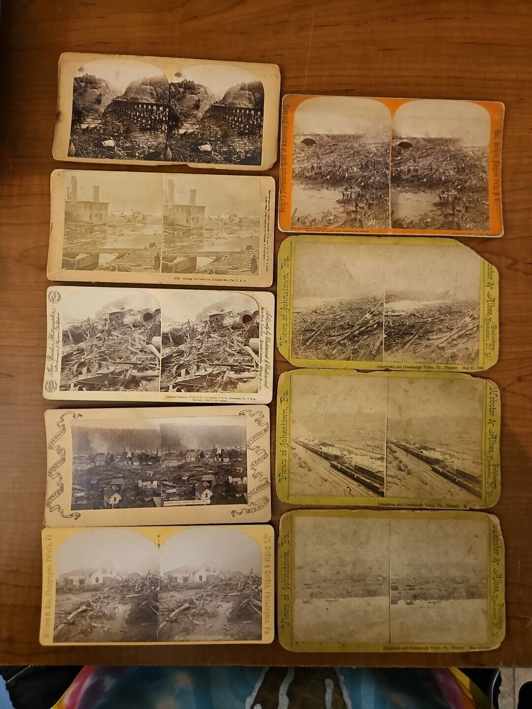 Johnstown Flood Stereoview Photo Lot Of 9