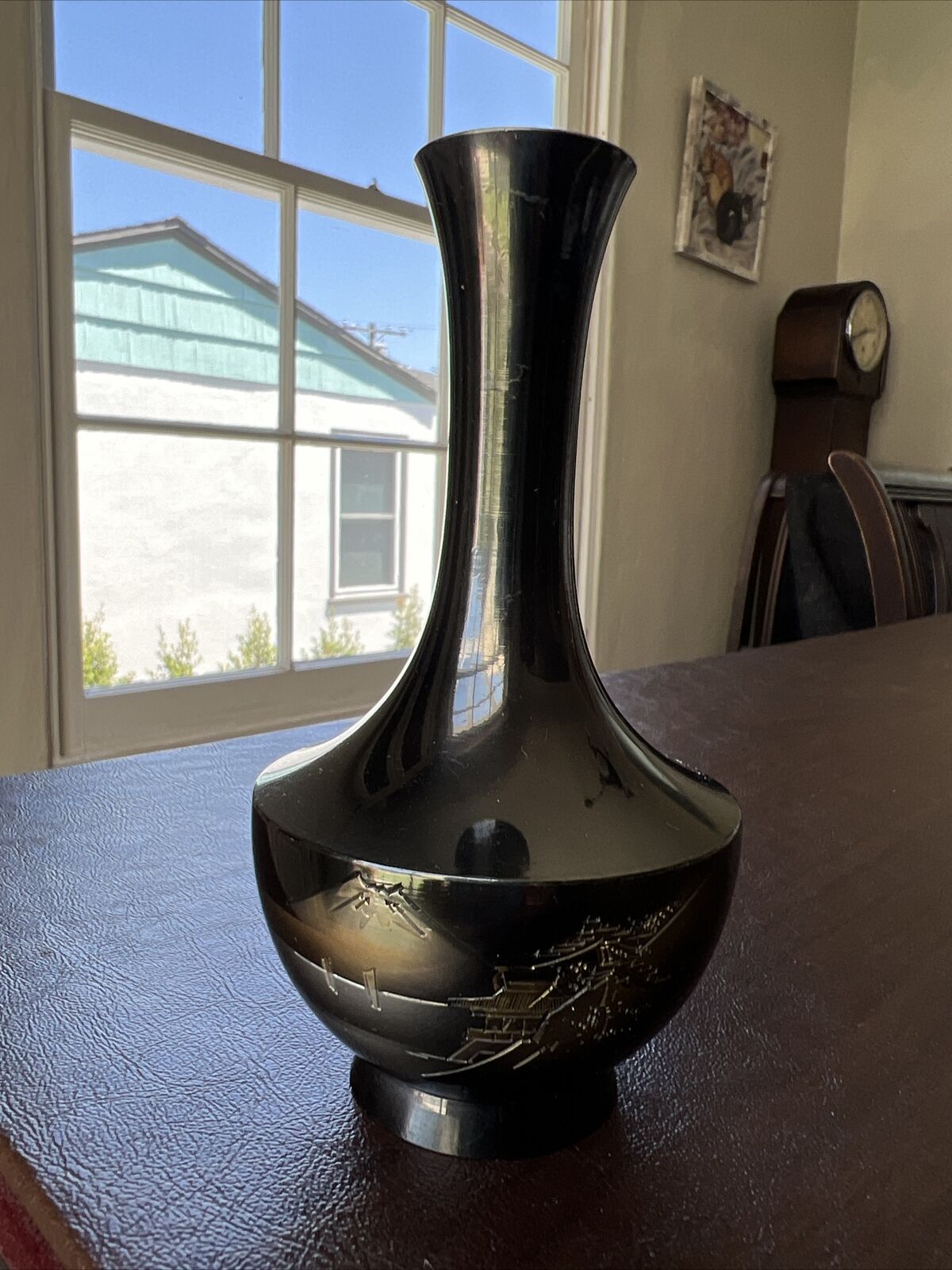 Chokin Flared Vase Japan Beautiful 5.5 Inches Approx