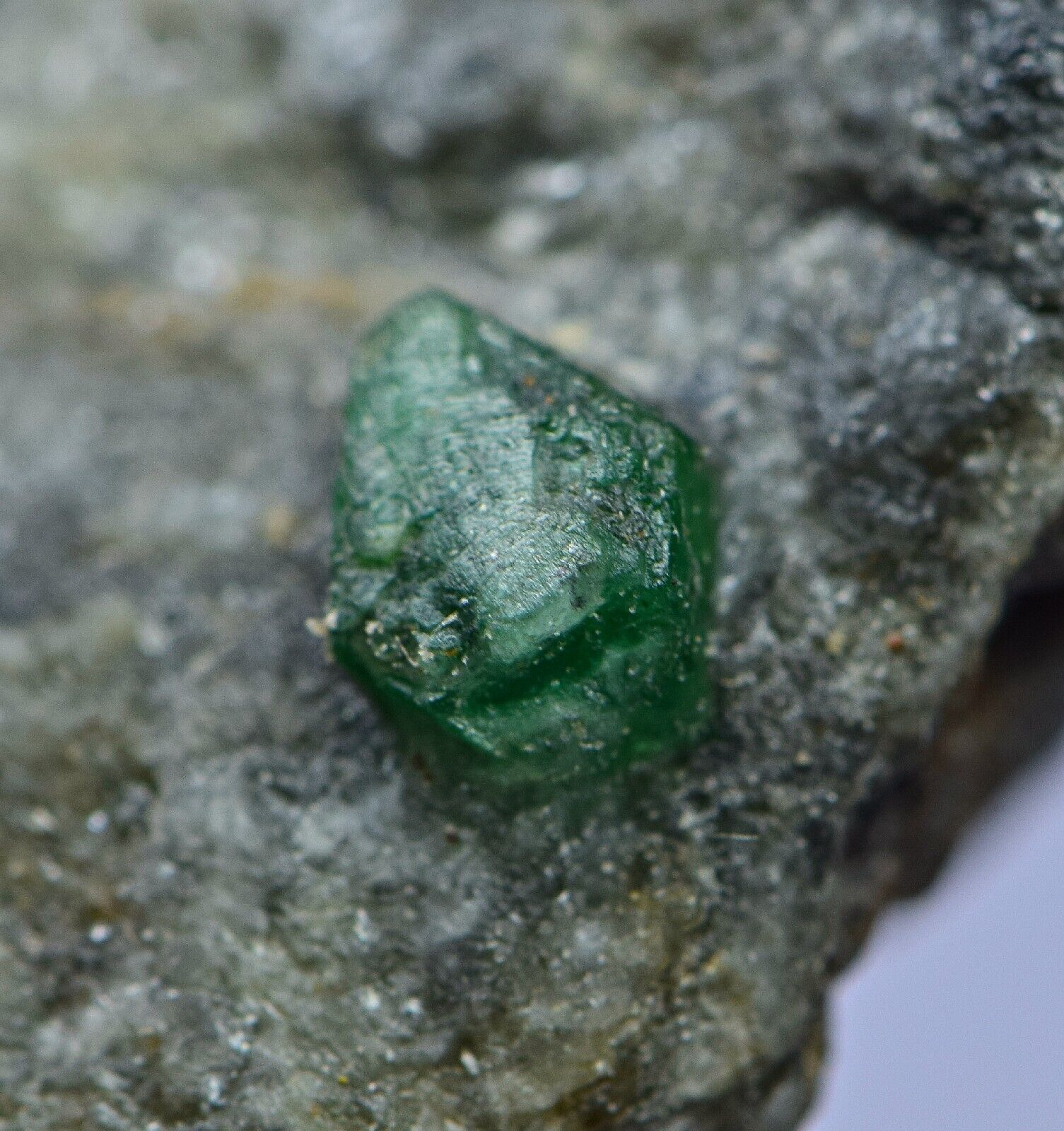 Rare Full Terminated Green Emerald Crystal on Matrix @Swat, Pakistan, 147  CT