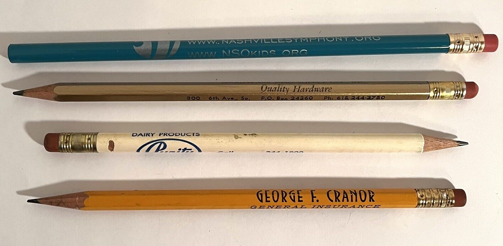 4 Vintage Nashville TN Advertising Pencils