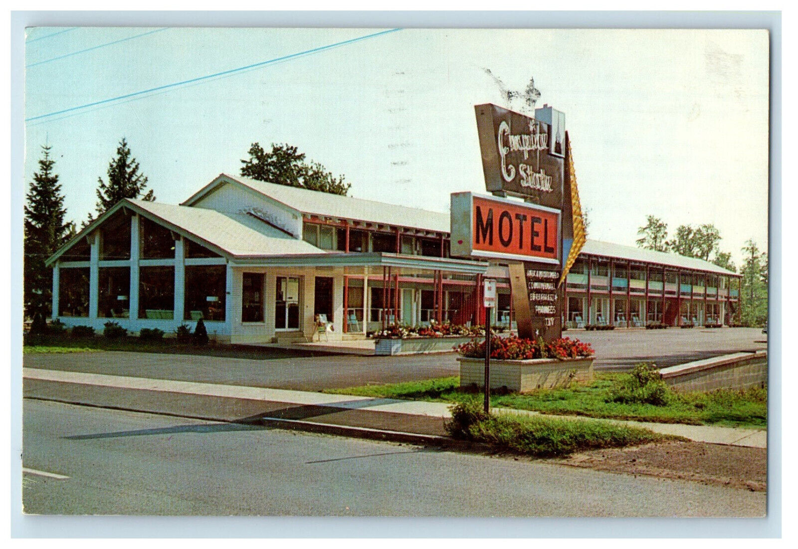 1966 1606 Central Ave. Empire State Motel Albany New York NY Cancel Postcard