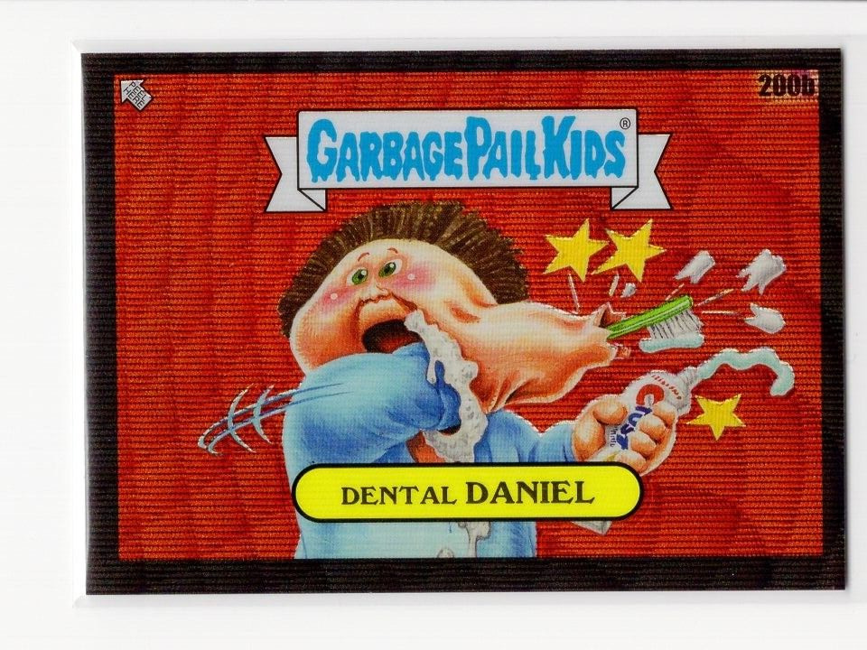 2022 GPK Garbage Pail Kids Chrome Series 5 Dental Daniel Black Wave 59/99