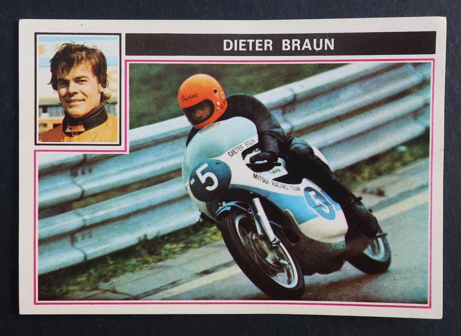 Vignette PANINI Super Moto No. 8 Dieter BROWN sticker sticker 1975