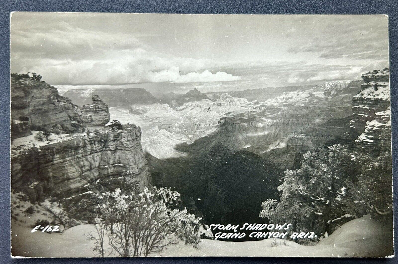 Storm Shadows. Grand Canyon Arizona. RPPC Real Photo Postcard