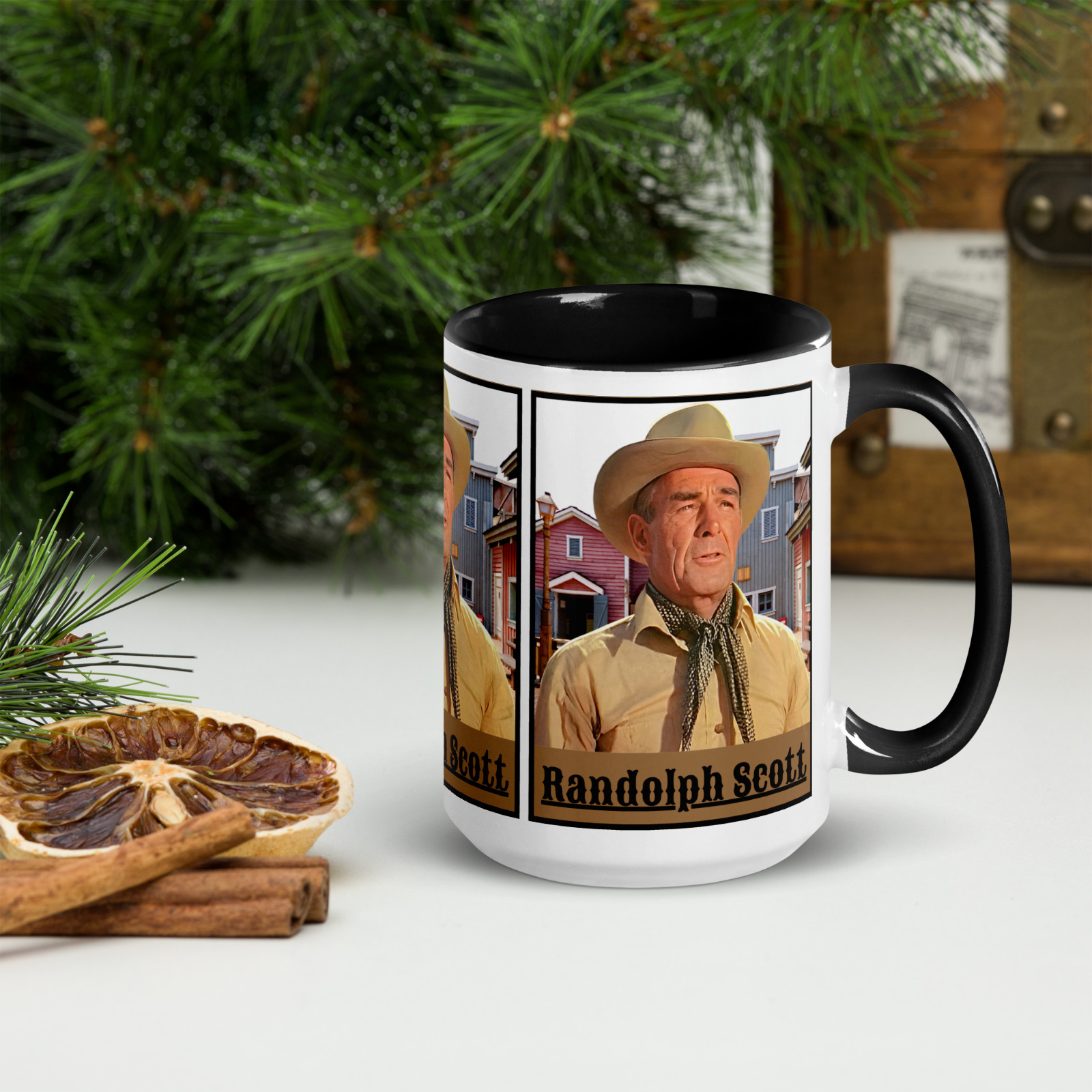 Randolph Scott Western Stars Premium Mug 15 Oz Coffee Cup WESTERN FAN ART