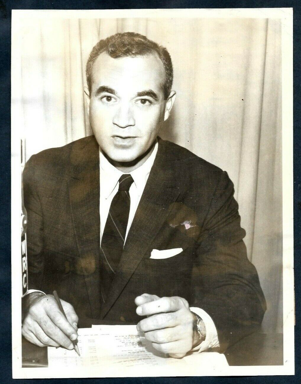 FAMOUS NBC NEWS COMMENTATOR & JOURNALIST MARTIN AGRONSKY 1957 PRESS Photo Y 207