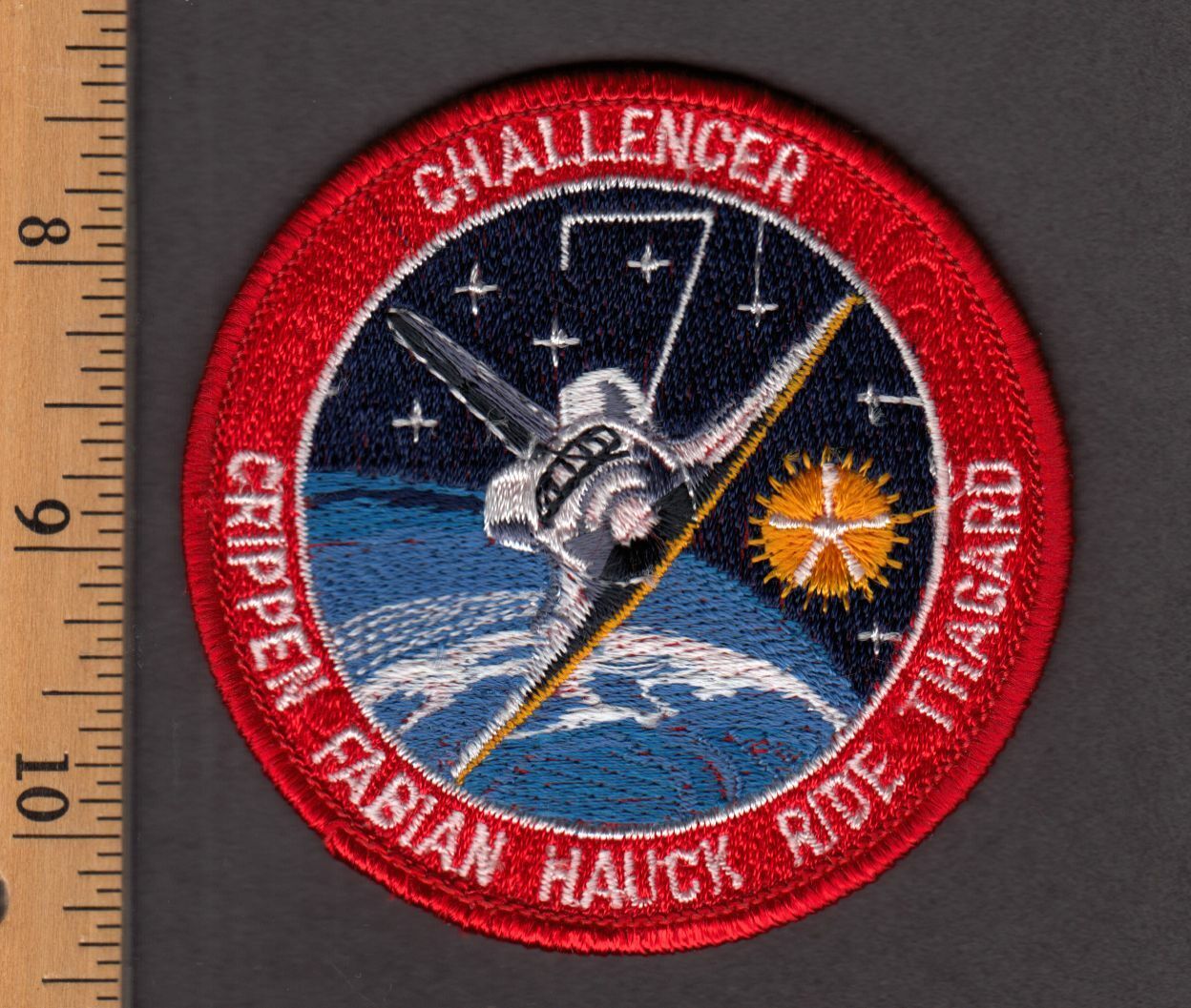 1983 Challenger STS-7 Space Shuttle embroidered 3\