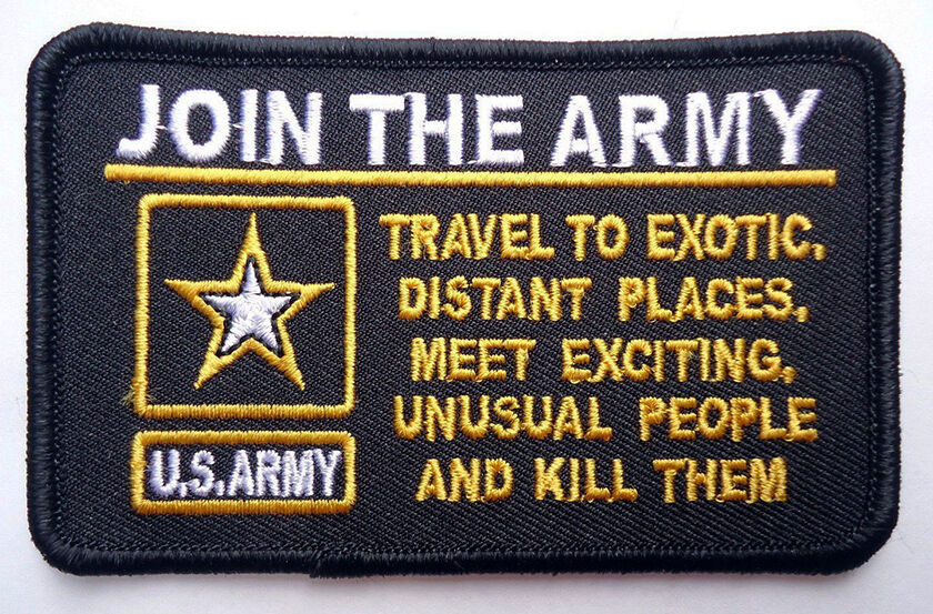 JOIN THE ARMY HOOK FASTENER PATCH 