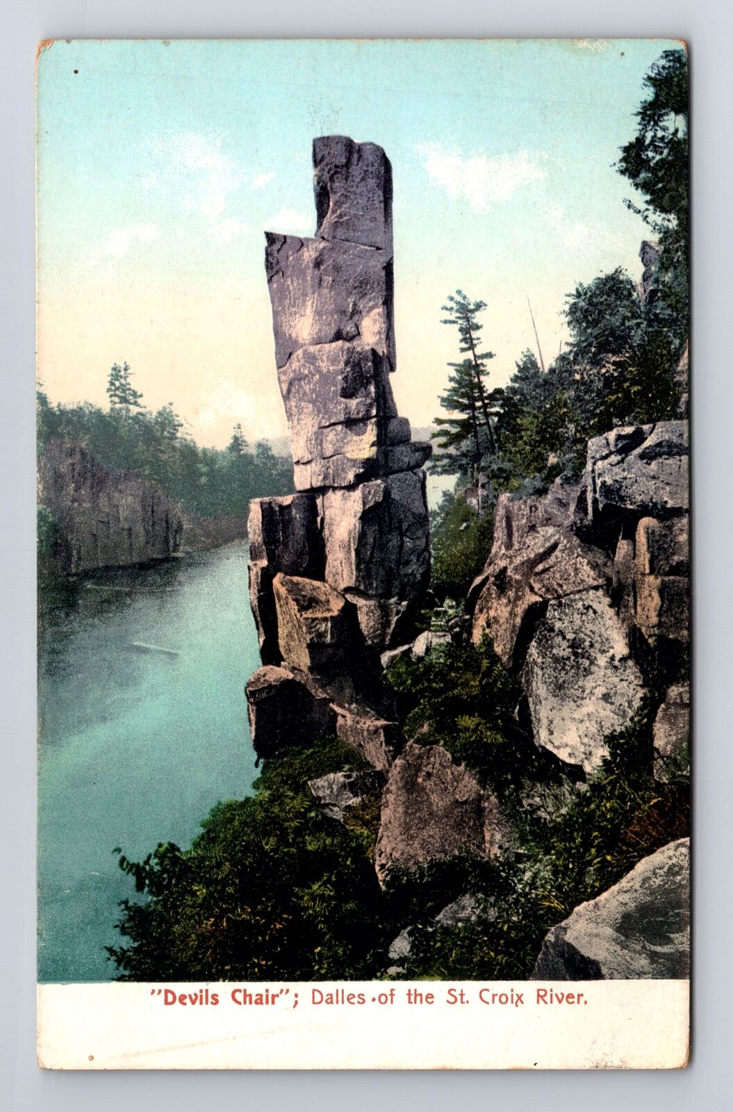 WI-Wisconsin, Devils Chair, Dalles Of The St Croix River, Vintage Postcard