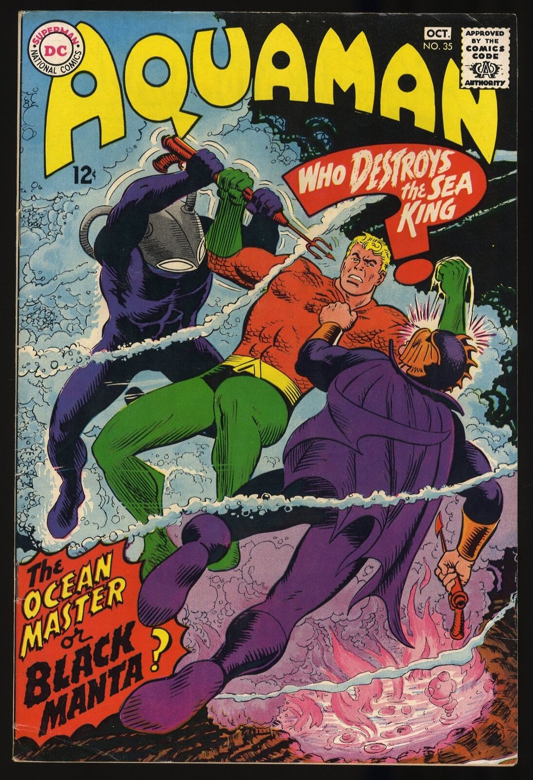 Aquaman #35 FN 6.0 1st Appearance Black Manta Ocean Master DC Comics 1967